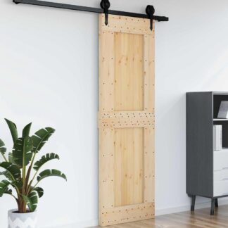 Vlakke binnendeur - deur 70x210cm - Massief grenenhout - onbenandeld
