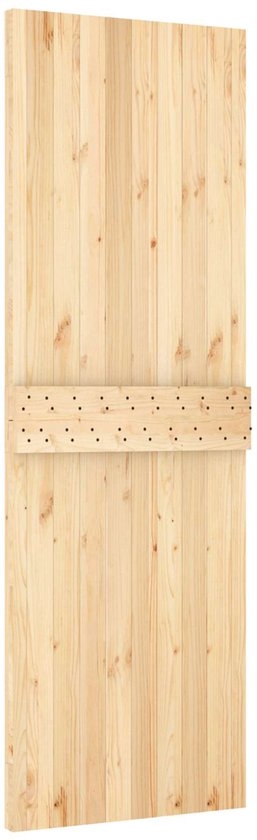 Vlakke binnendeur - deur 70x210cm - Massief grenenhout - onbenandeld - Afbeelding 2