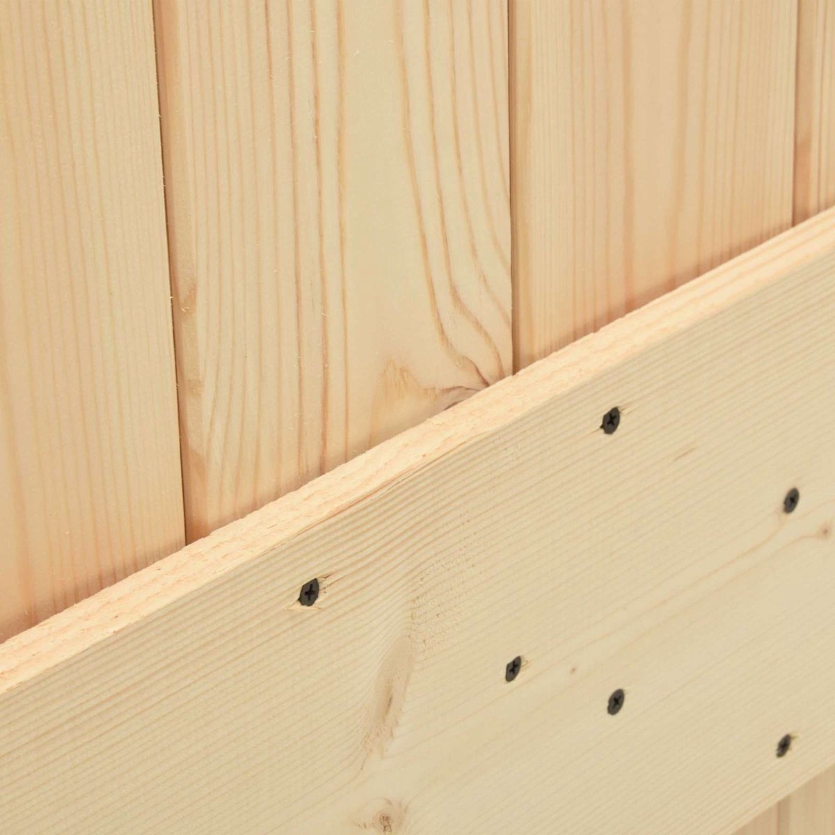 Vlakke binnendeur - deur 70x210cm - Massief grenenhout - onbenandeld - Afbeelding 3