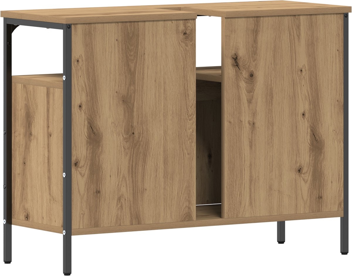 Wastafel onderkast - badkamermeubel - wasbakkast - breedte 80 cm - met ruimte voor wasbak - Afbeelding 4