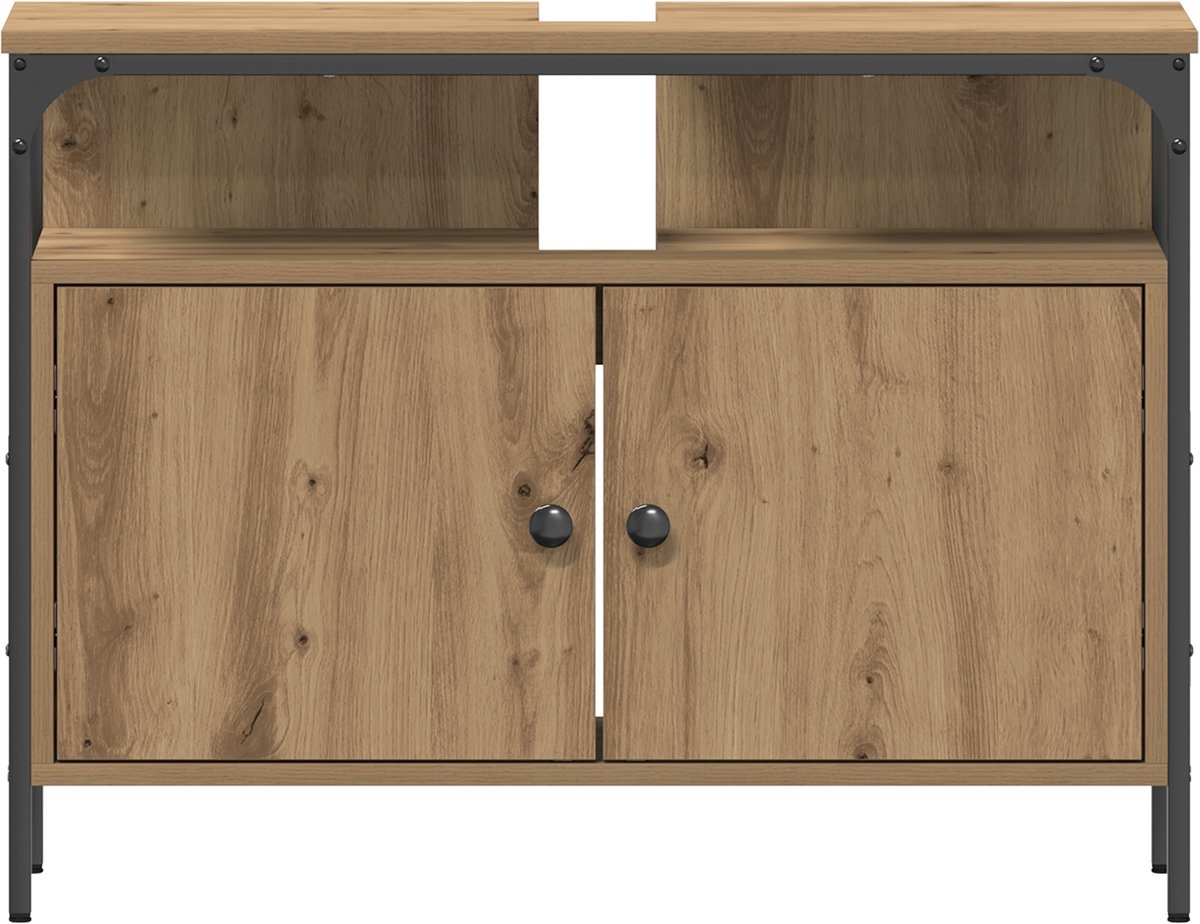 Wastafel onderkast - badkamermeubel - wasbakkast - breedte 80 cm - met ruimte voor wasbak - Afbeelding 6