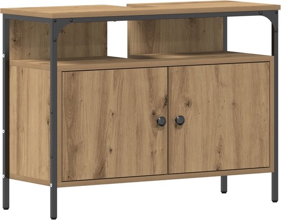 Wastafel onderkast - badkamermeubel - wasbakkast - breedte 80 cm - met ruimte voor wasbak - Afbeelding 8