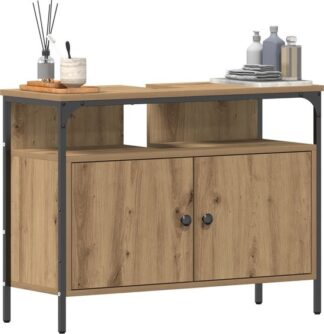 Wastafel onderkast - badkamermeubel - wasbakkast - breedte 80 cm - met ruimte voor wasbak
