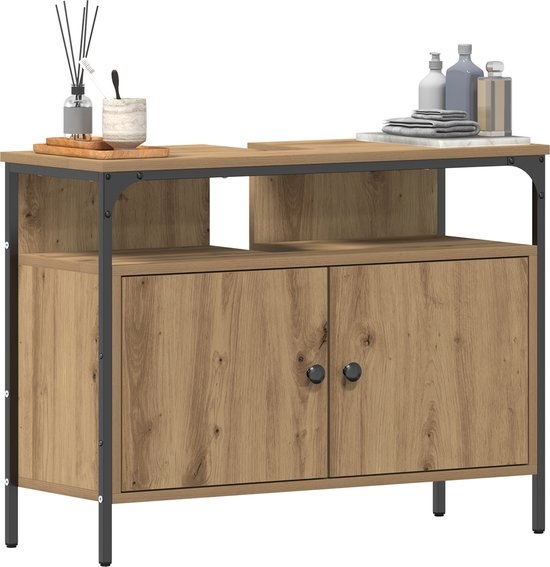 Wastafel onderkast - badkamermeubel - wasbakkast - breedte 80 cm - met ruimte voor wasbak