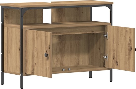 Wastafel onderkast - badkamermeubel - wasbakkast - breedte 80 cm - met ruimte voor wasbak - Afbeelding 9