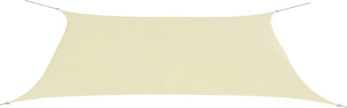 Schaduwdoek - Zonnescherm - rechthoekig - 4x6 meter - oxford stof - crème - Afbeelding 3