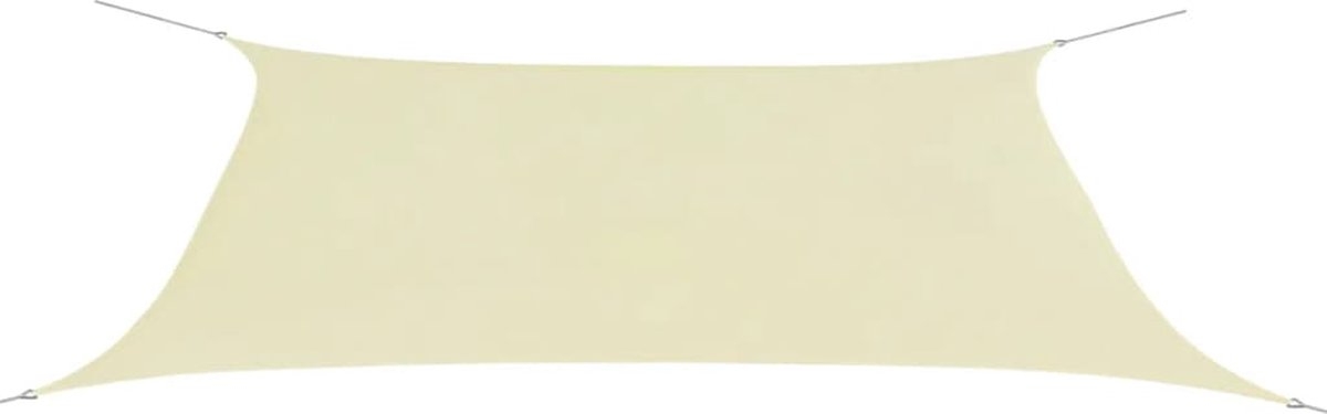 Schaduwdoek - Zonnescherm - rechthoekig - 4x6 meter - oxford stof - crème