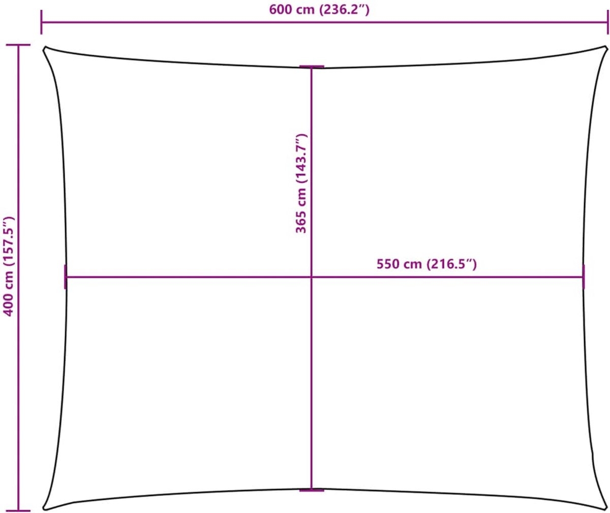 Schaduwdoek - Zonnescherm - rechthoekig - 4x6 meter - oxford stof - crème - Afbeelding 14