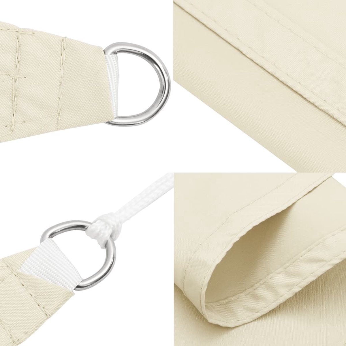 Schaduwdoek - Zonnescherm - rechthoekig - 4x6 meter - oxford stof - crème - Afbeelding 17