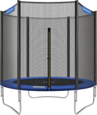 Trampoline - diameter 183 cm - met veiligheidsnet - max 100 kg belasting - zwart / blauw