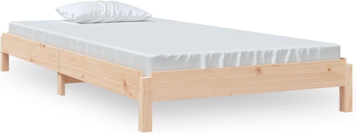 Eenpersoonsbed - 90x190 - cm - massief grenenhout - met lattenbodem - Afbeelding 6