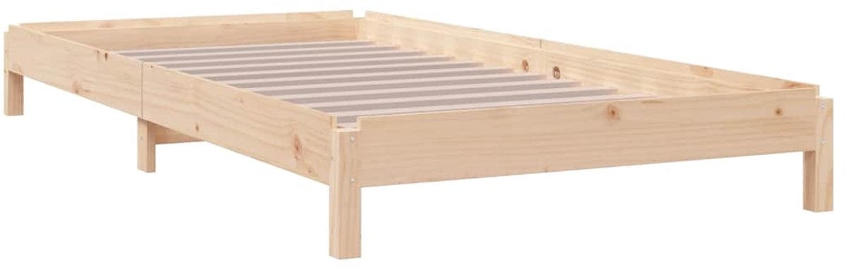 Eenpersoonsbed - 90x190 - cm - massief grenenhout - met lattenbodem - Afbeelding 12