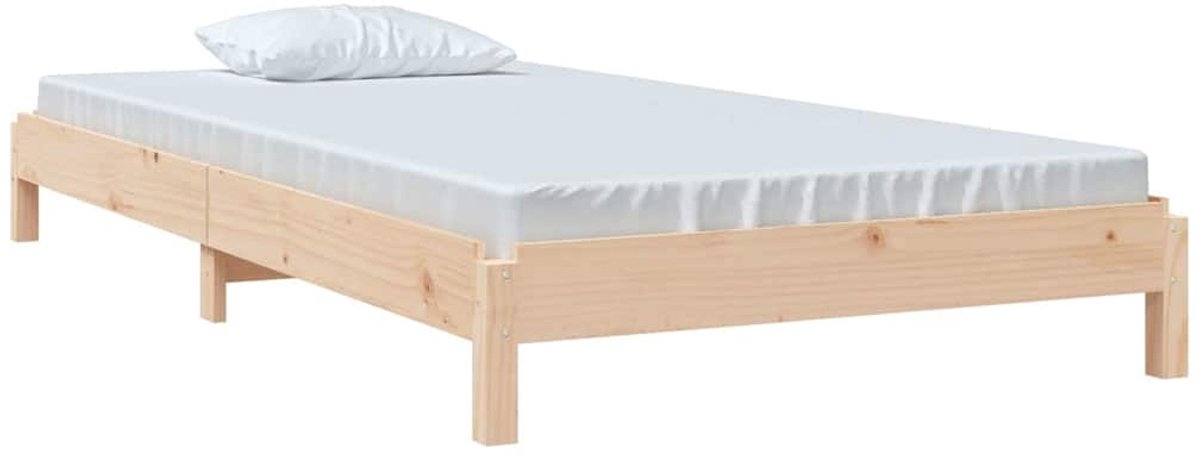 Eenpersoonsbed - 90x190 - cm - massief grenenhout - met lattenbodem - Afbeelding 16