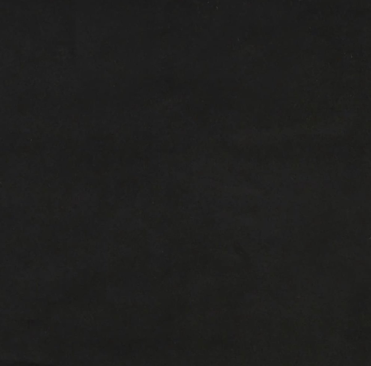Voetenbank - krukje - 60x50x41 - cm - fluweel - zwart - Afbeelding 2