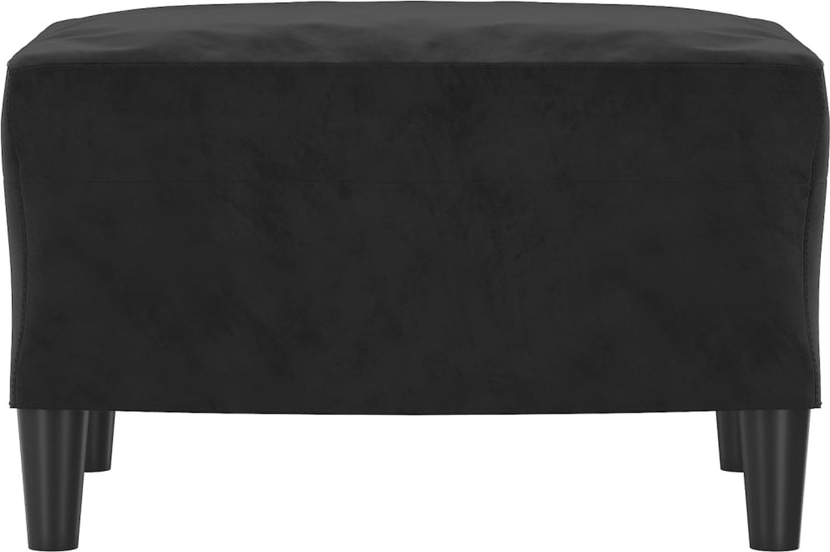 Voetenbank - krukje - 60x50x41 - cm - fluweel - zwart - Afbeelding 9