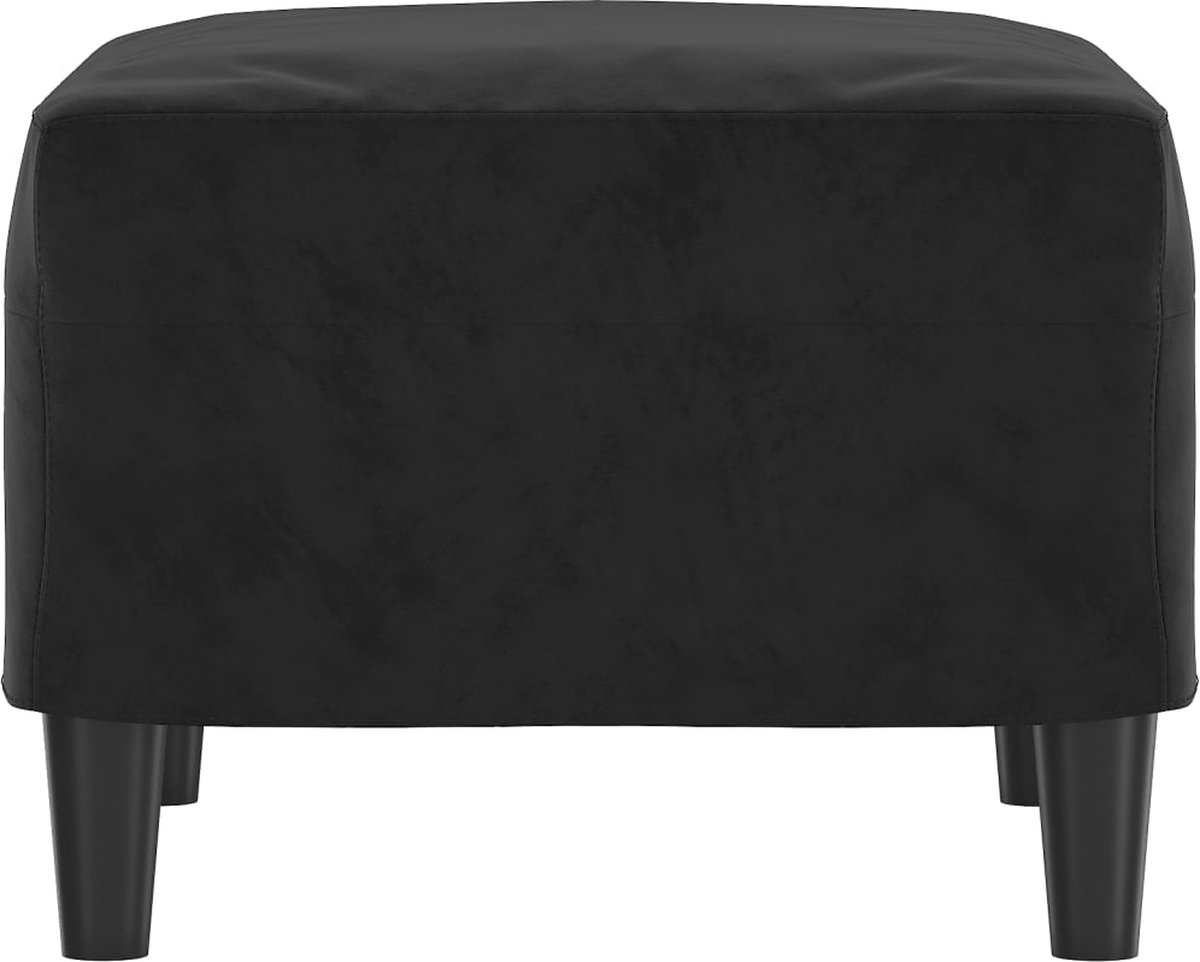 Voetenbank - krukje - 60x50x41 - cm - fluweel - zwart - Afbeelding 10