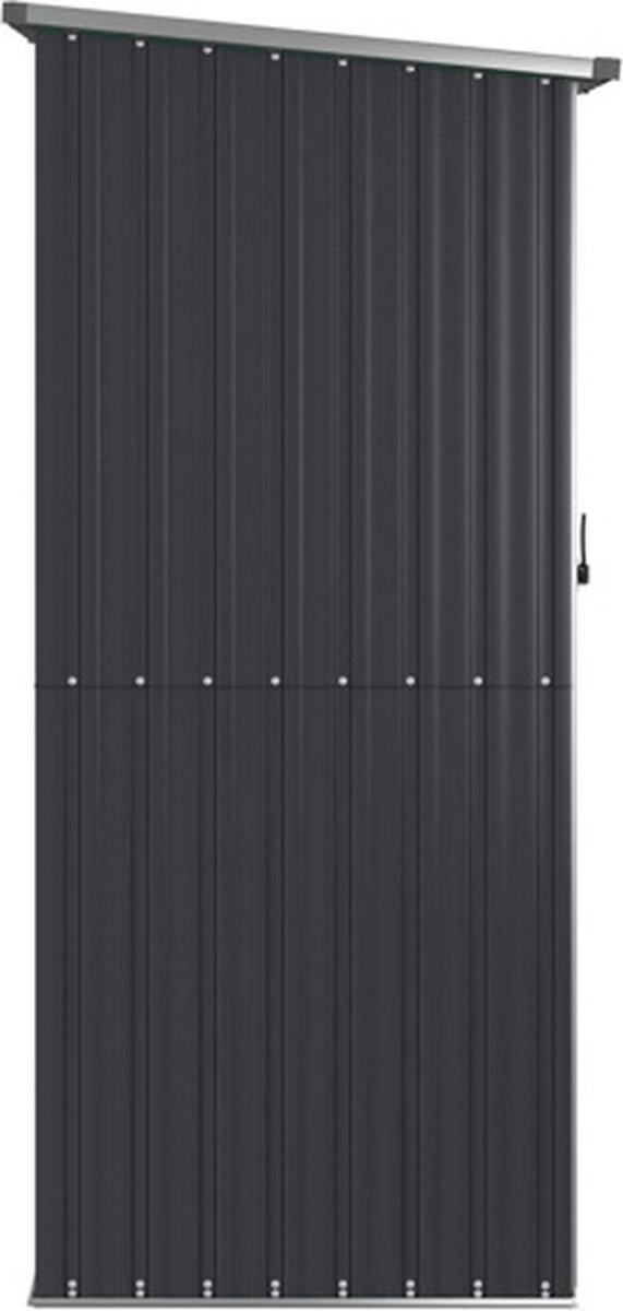 Tuinschuur - metaal - 118,5x97x209,5 - cm - gegalvaniseerd staal - antraciet - Afbeelding 8