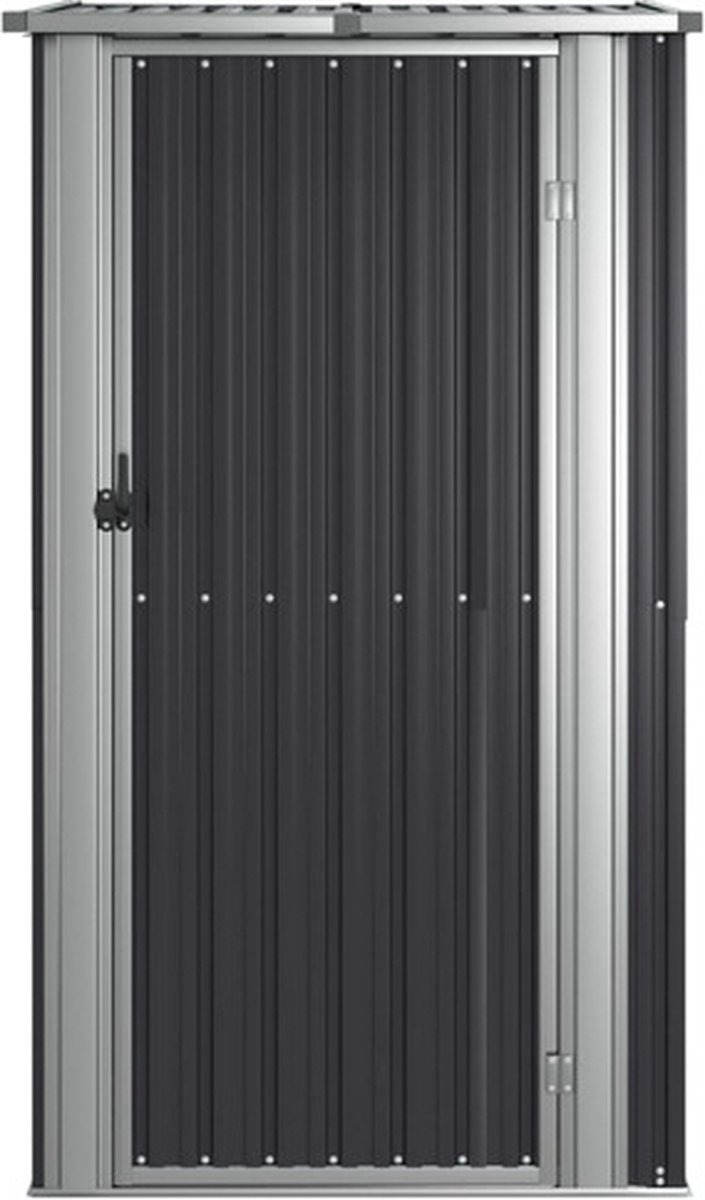 Tuinschuur - metaal - 118,5x97x209,5 - cm - gegalvaniseerd staal - antraciet - Afbeelding 2