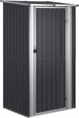 Tuinschuur -  metaal - 118,5x97x209,5 - cm - gegalvaniseerd staal - antraciet