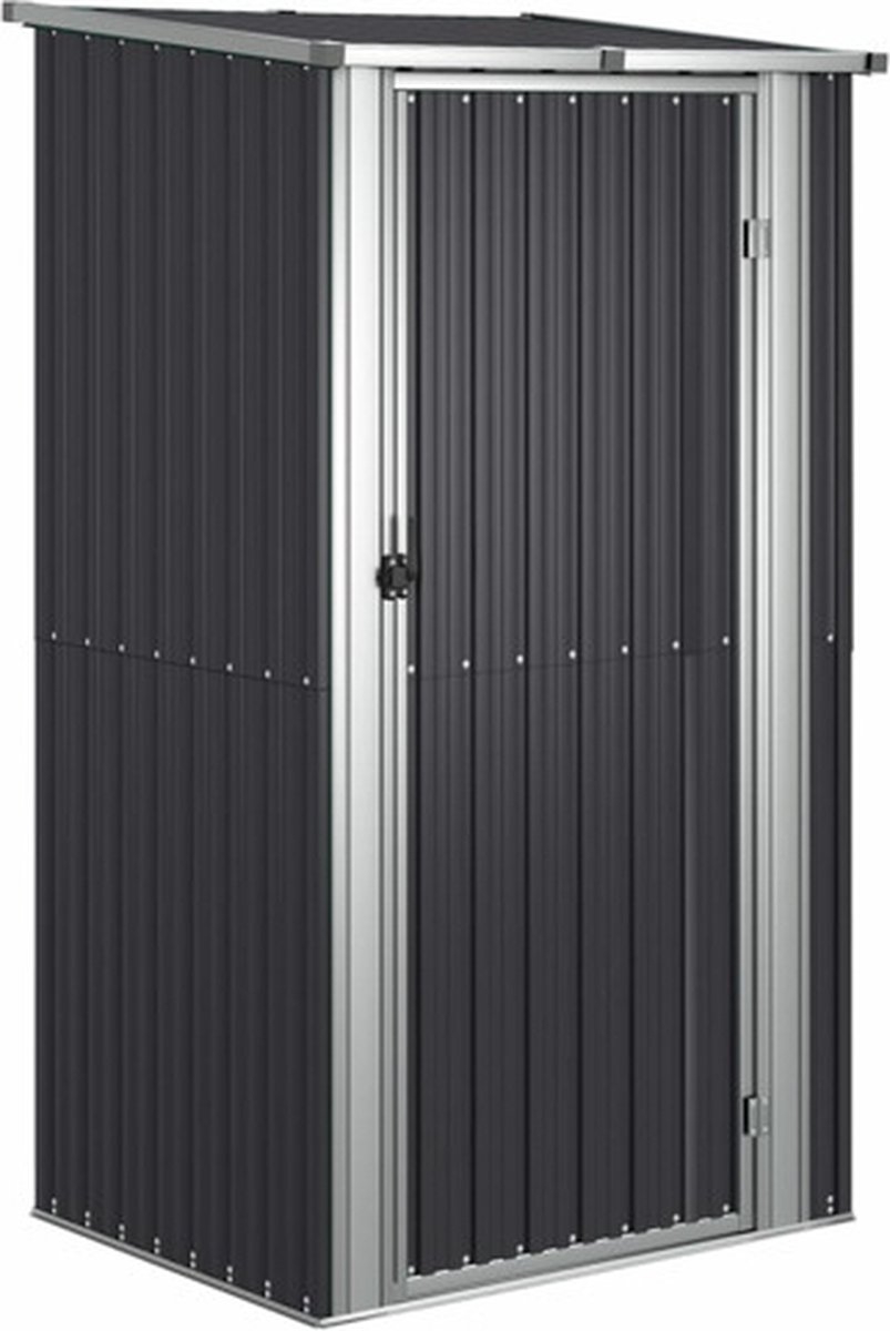 Tuinschuur - metaal - 118,5x97x209,5 - cm - gegalvaniseerd staal - antraciet