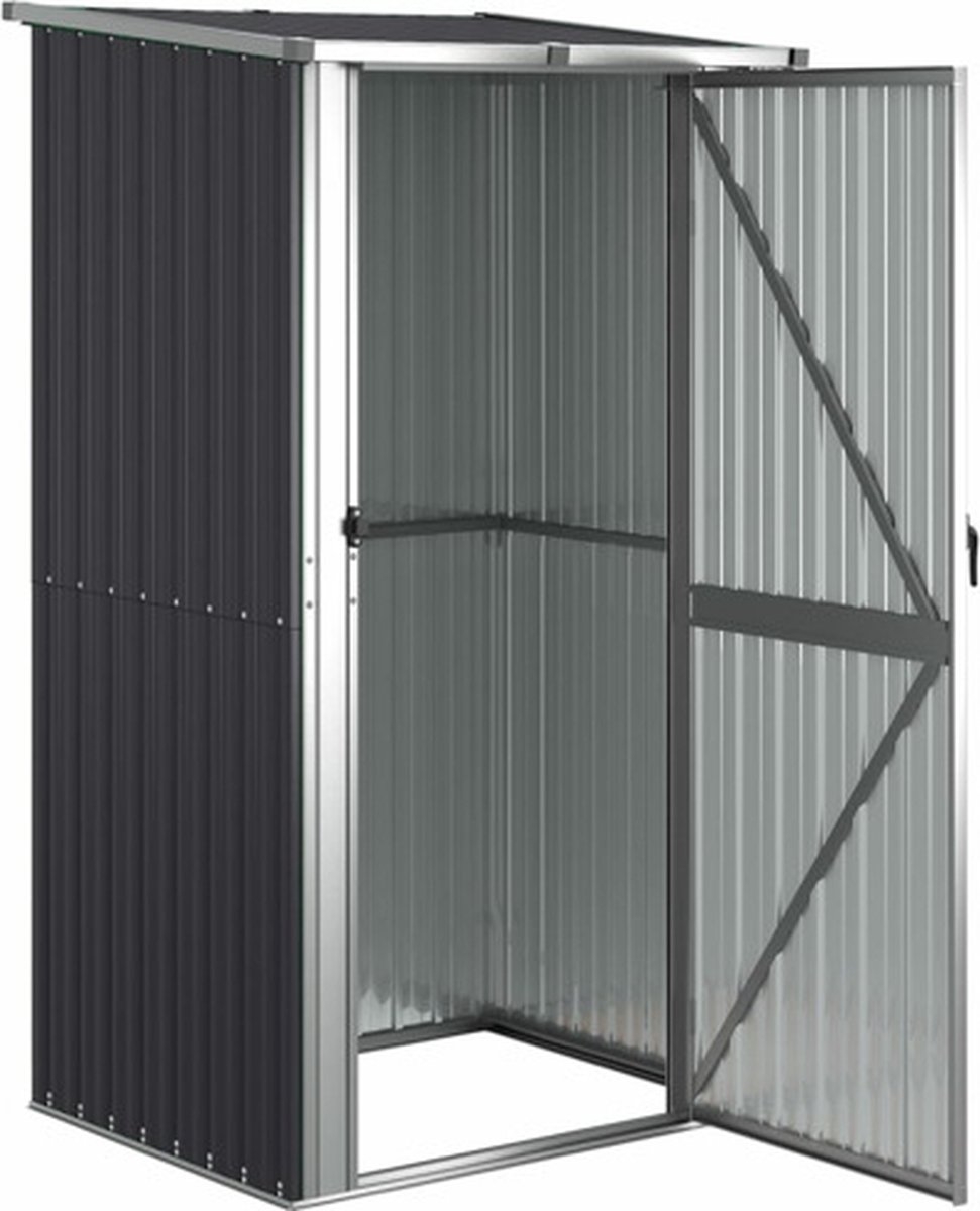 Tuinschuur - metaal - 118,5x97x209,5 - cm - gegalvaniseerd staal - antraciet - Afbeelding 4