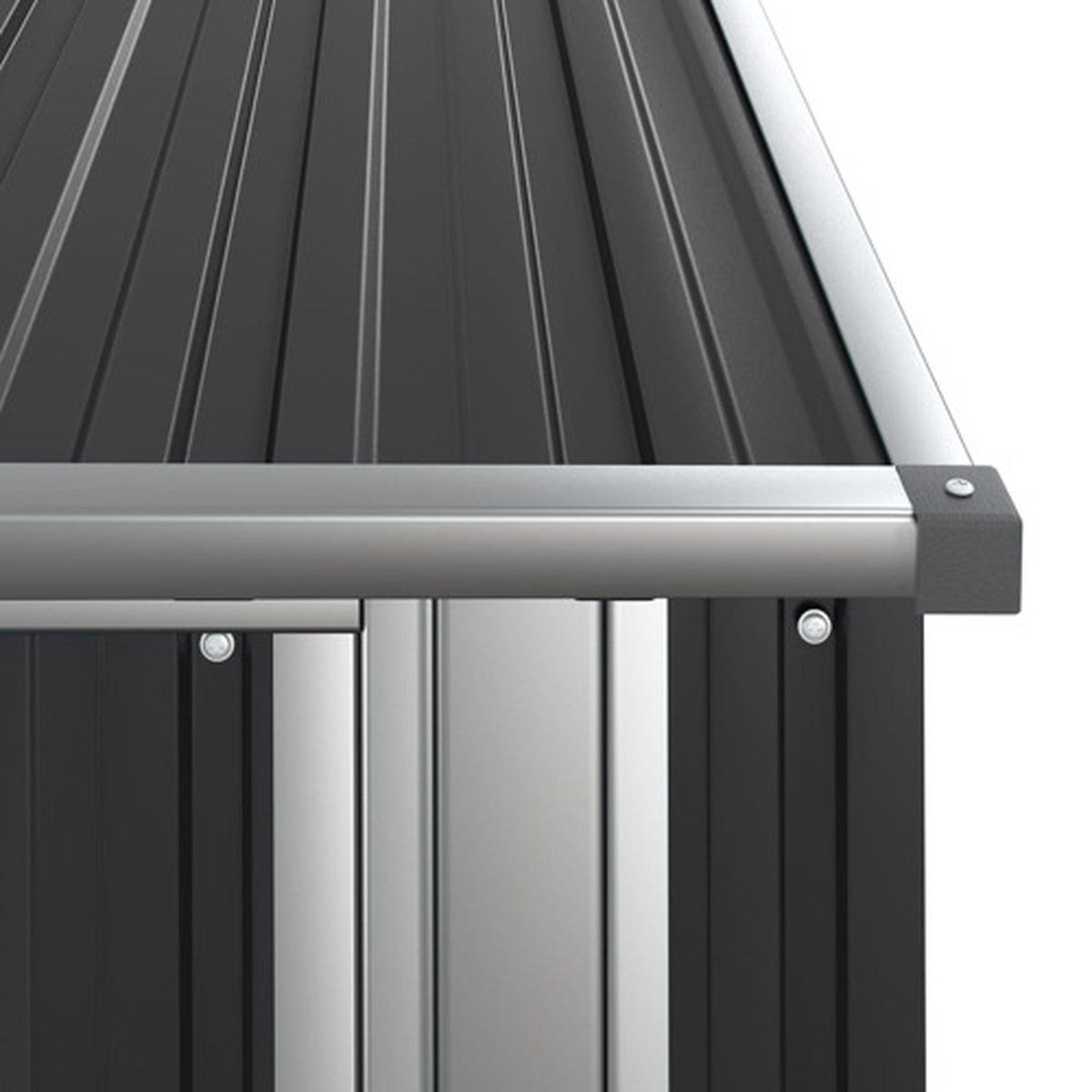 Tuinschuur - metaal - 118,5x97x209,5 - cm - gegalvaniseerd staal - antraciet - Afbeelding 5