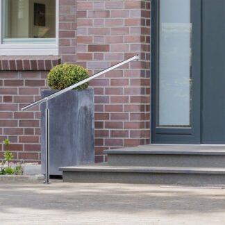 trapleuning voor buiten - 150 cm lengte - rvs - met wandhouder