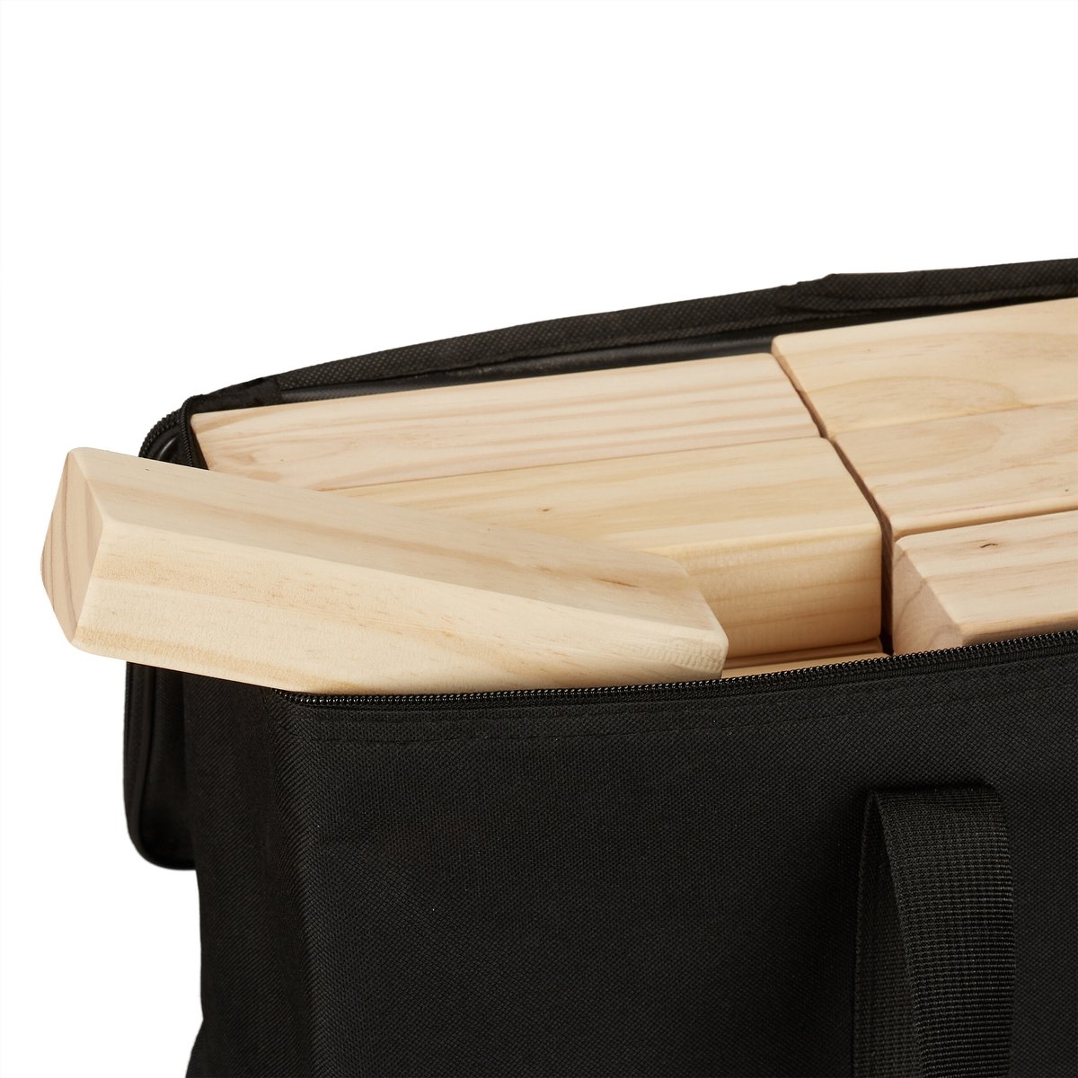 Vallende toren XL 63 cm hoog - evenwichtstoren Jenga stijl - binnen en buiten - met tas - 54 blokken - Afbeelding 7