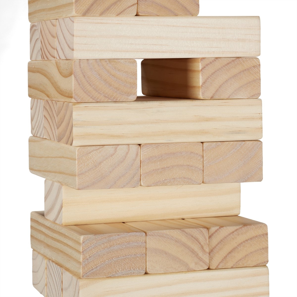 Vallende toren XL 63 cm hoog - evenwichtstoren Jenga stijl - binnen en buiten - met tas - 54 blokken - Afbeelding 9