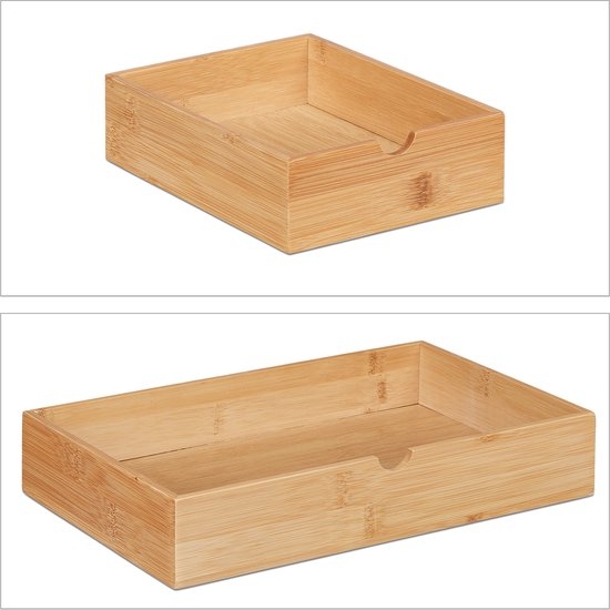 bureau organizer - met 3 lades - bamboe - MDF - 14 x 33 x 21 cm - Afbeelding 6