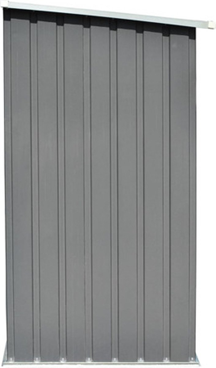 Houthok - openhaardhout berging - haardhoutschuur - 163x83x154 cm - gegalvaniseerd staal - grijs - Afbeelding 4