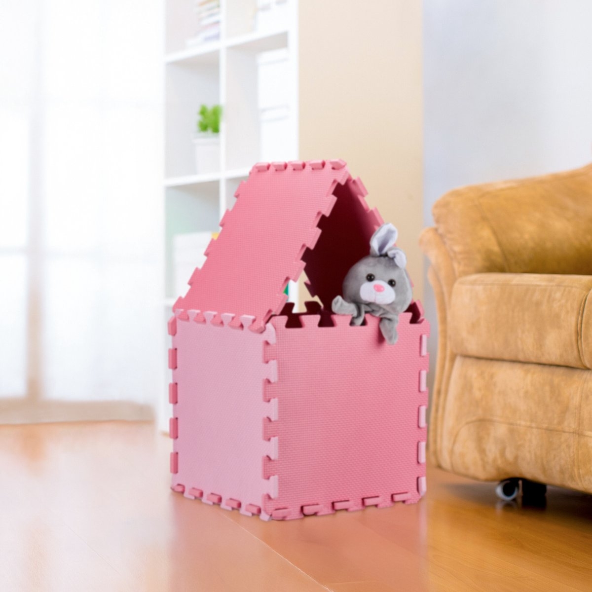 speelmat - 25-delig - foam 0,77 m² - met rand - puzzelmat baby - kruipmat - grijs-wit - Afbeelding 5