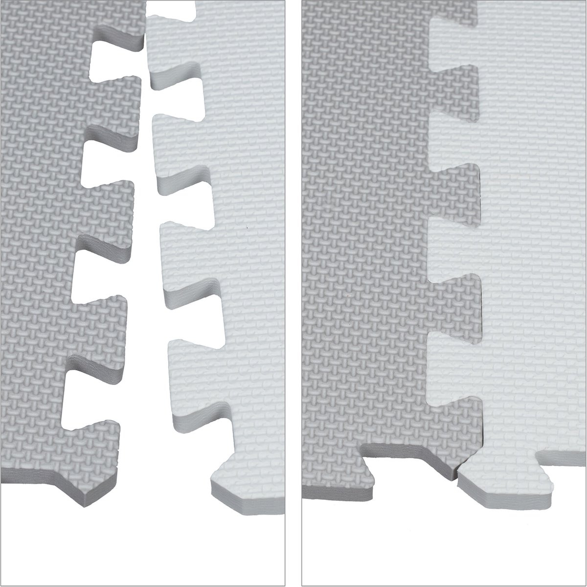 speelmat - 25-delig - foam 0,77 m² - met rand - puzzelmat baby - kruipmat - grijs-wit - Afbeelding 7