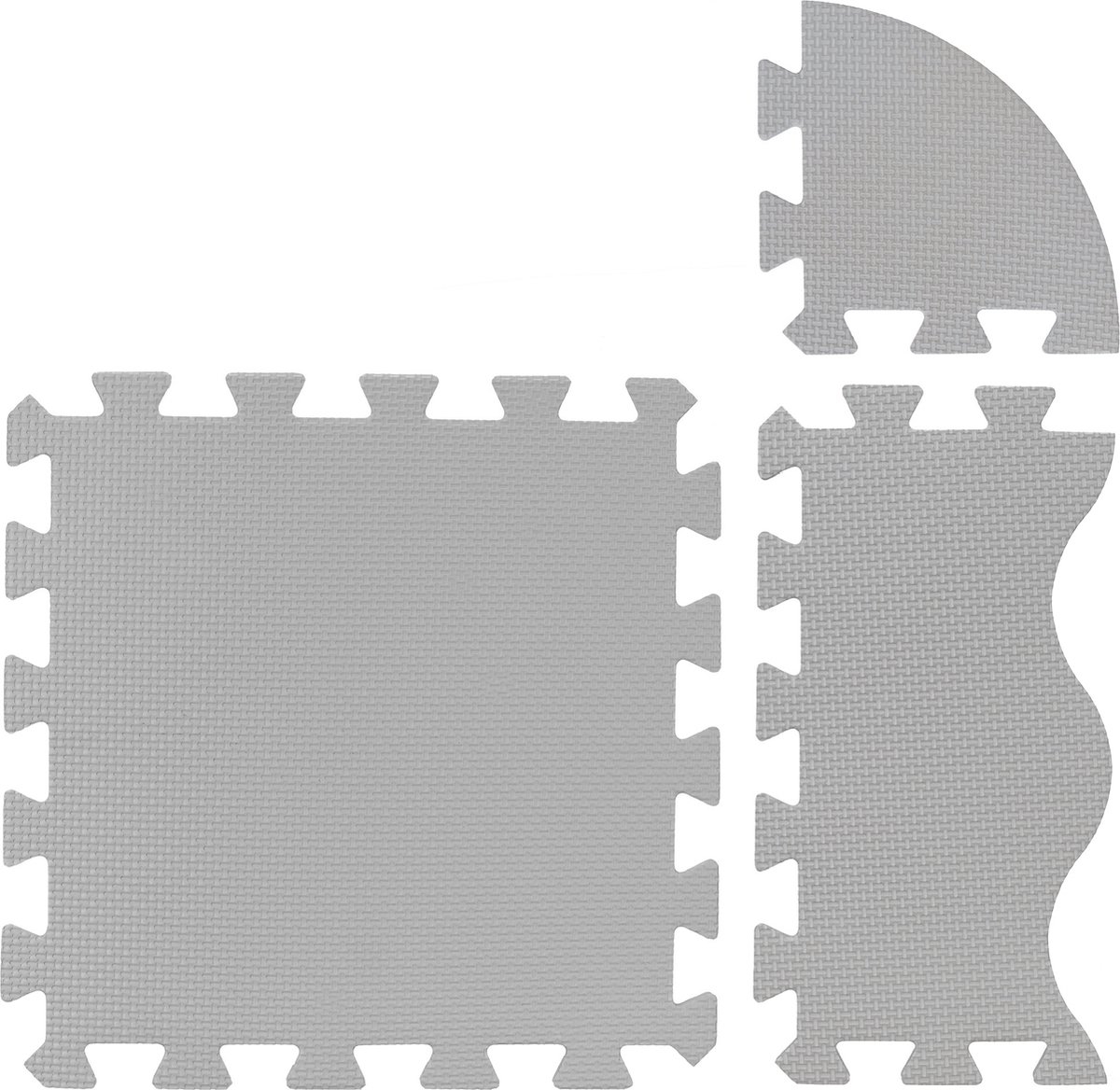 speelmat - 25-delig - foam 0,77 m² - met rand - puzzelmat baby - kruipmat - grijs-wit - Afbeelding 8