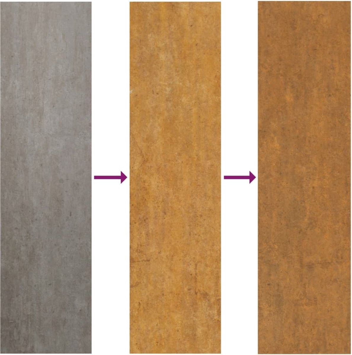 Stalen poort / tuindeur - 150 cm hoog - 85 cm breed - 150x85 cm - cortenstaal - Afbeelding 2