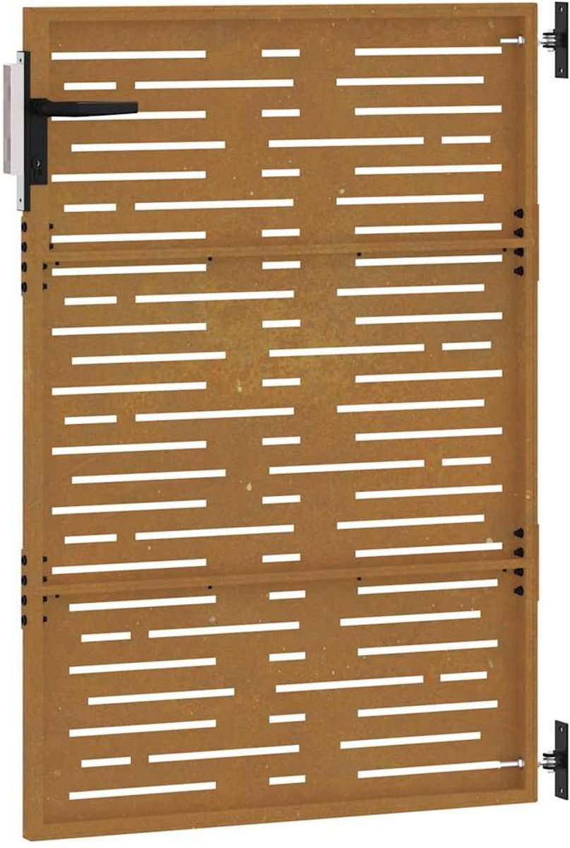 Stalen poort / tuindeur - 150 cm hoog - 85 cm breed - 150x85 cm - cortenstaal - Afbeelding 6