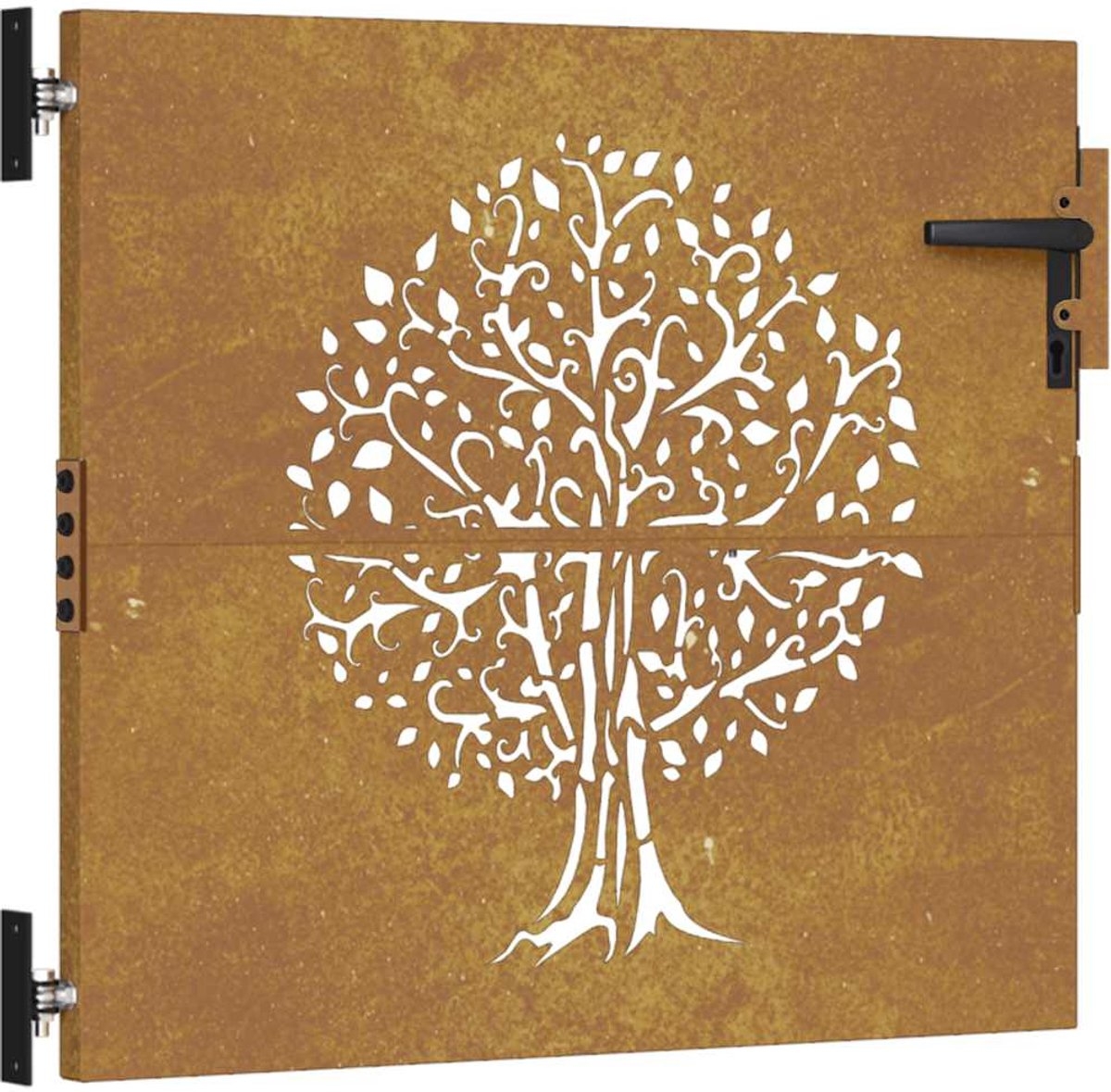 Stalen poort / tuindeur - 150 cm hoog - 85 cm breed - 150x85 cm - cortenstaal - Afbeelding 10