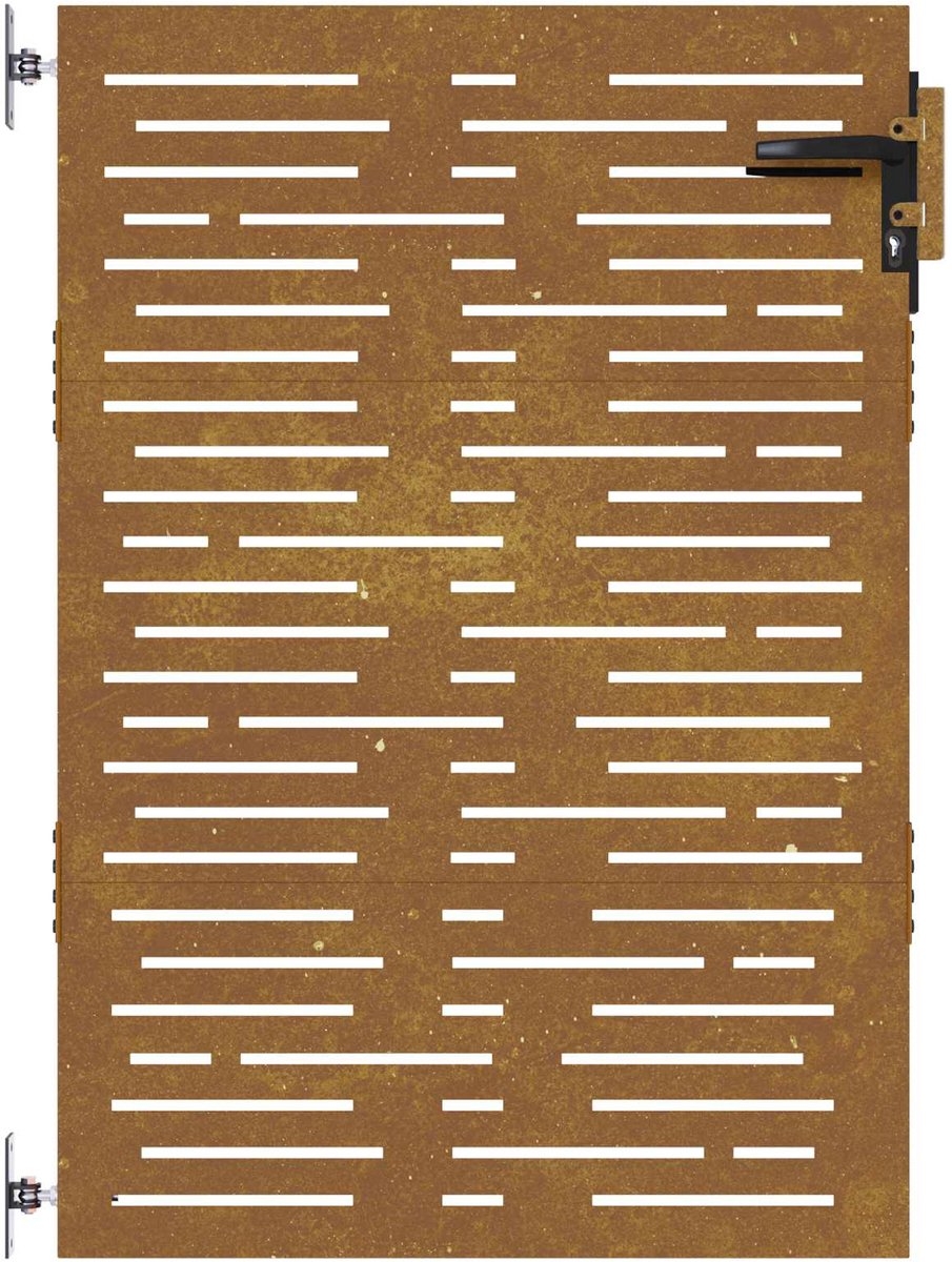 Stalen poort / tuindeur - 150 cm hoog - 85 cm breed - 150x85 cm - cortenstaal