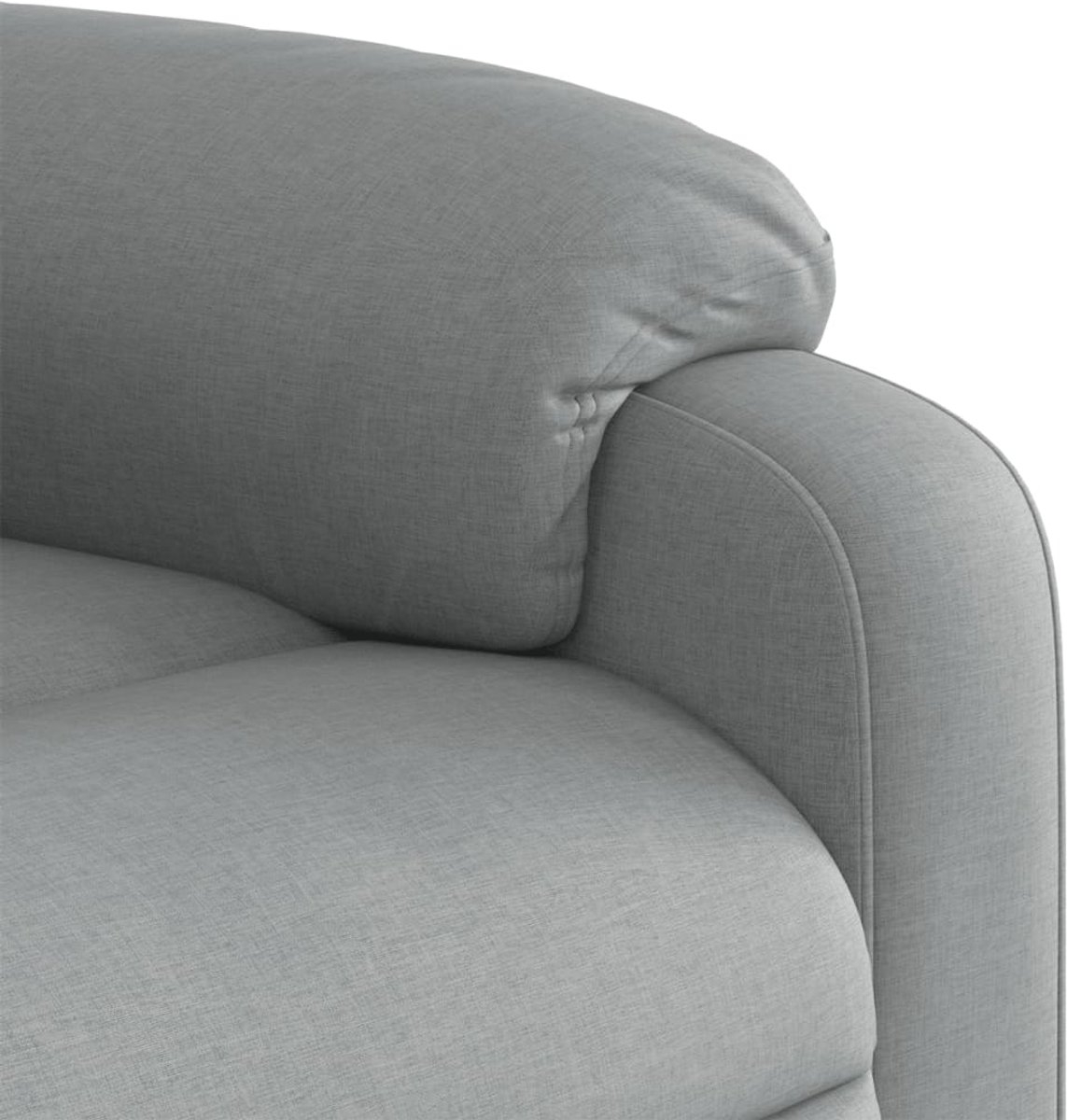Relaxfauteuil - sta op stoel - verstelbaar - stof - lichtgrijs - Afbeelding 4