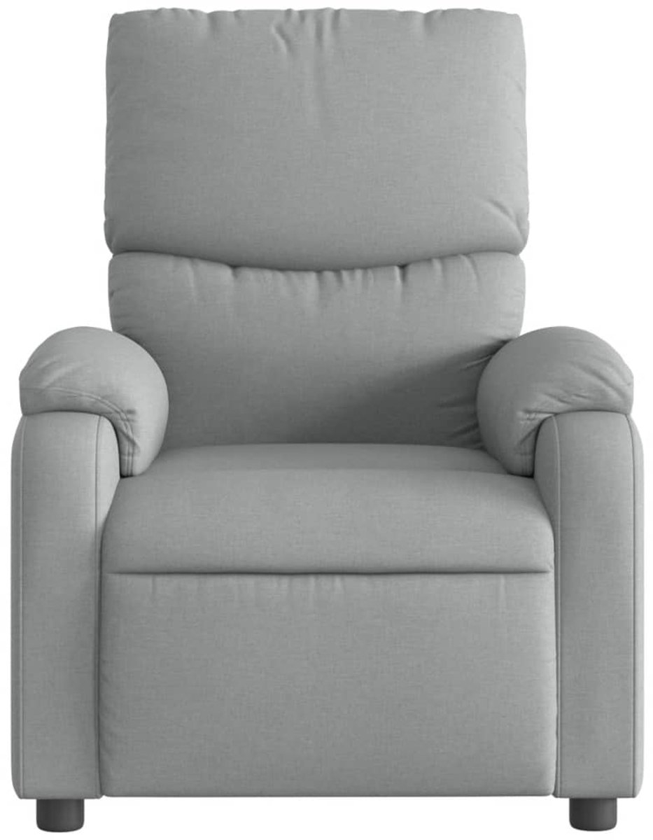 Relaxfauteuil - sta op stoel - verstelbaar - stof - lichtgrijs - Afbeelding 7