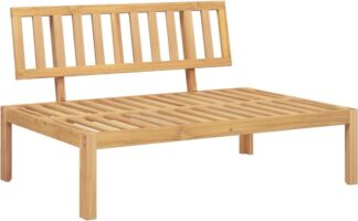 Tuinbank extra diep - loungebank voor palletkussen - 120 x 92 x 69 cm - massief - acaciahout - bruin