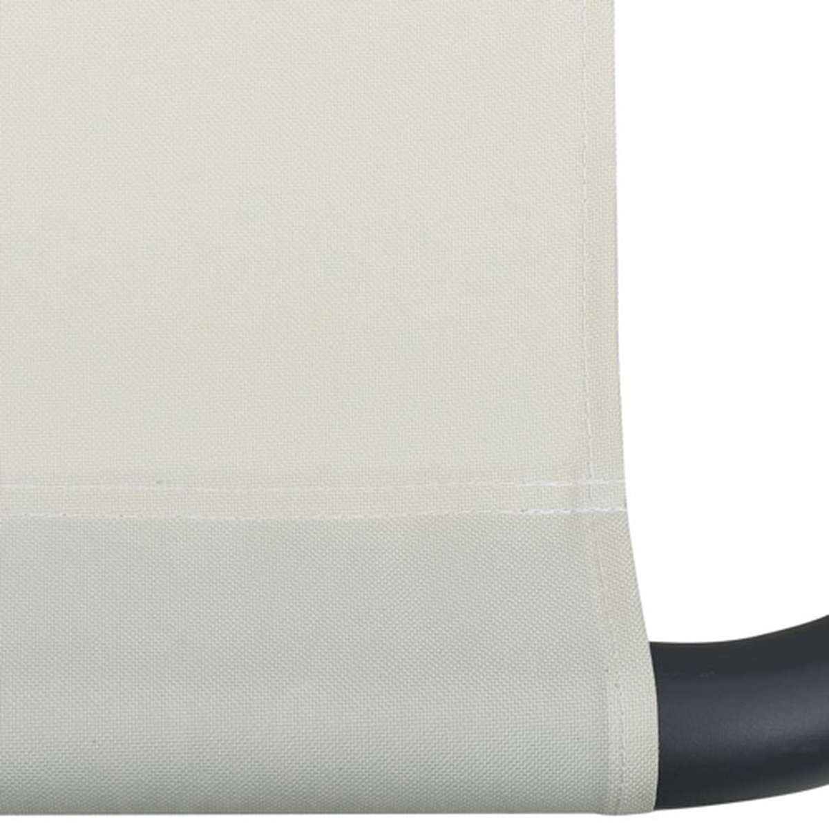 2 persoons XL zonnebed - dubbele hangmat / Loungebed - metaal met stof - crème en zwart - Afbeelding 3