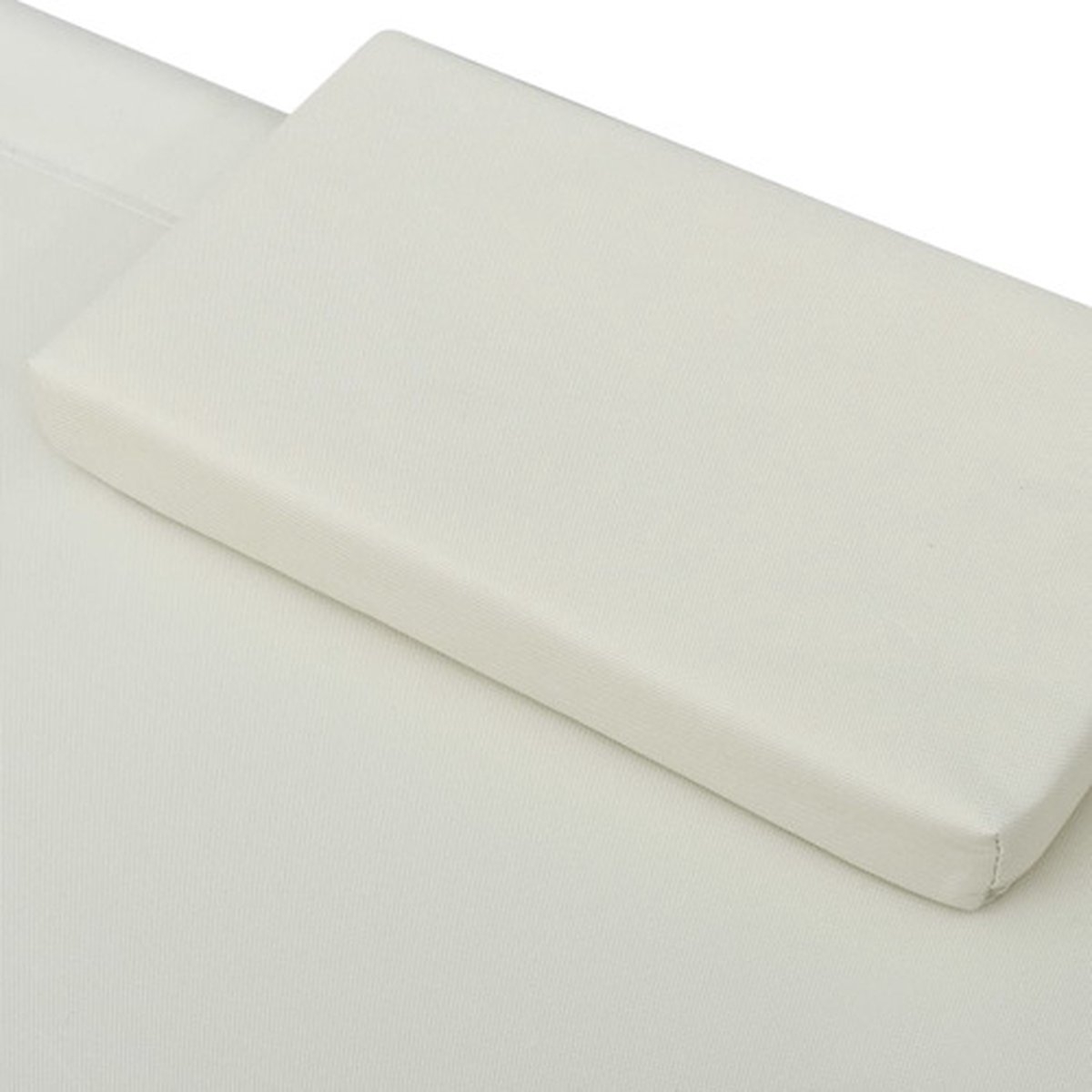 2 persoons XL zonnebed - dubbele hangmat / Loungebed - metaal met stof - crème en zwart - Afbeelding 4