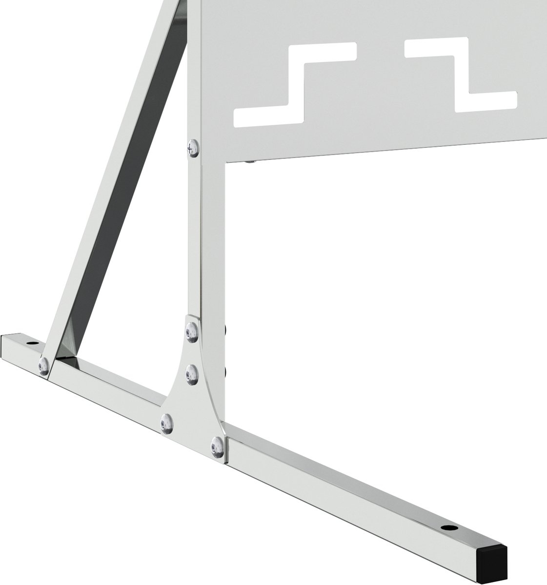 Privacyscherm - tuinafscheiding 180 cm hoog en 100 cm breed - 180x100 cm - galvaniseerd staal - zilver - Afbeelding 6