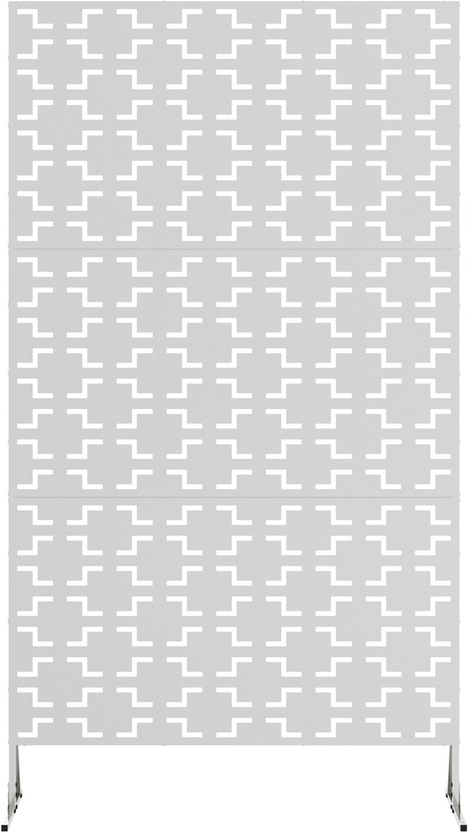 Privacyscherm - tuinafscheiding 180 cm hoog en 100 cm breed - 180x100 cm - galvaniseerd staal - zilver - Afbeelding 8