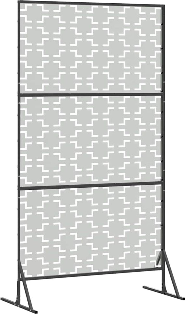 Privacyscherm - tuinafscheiding 180 cm hoog en 100 cm breed - 180x100 cm - galvaniseerd staal - zilver - Afbeelding 12