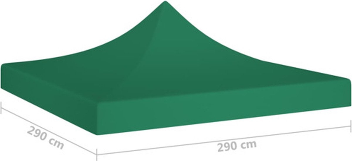 Vervangingsdak voor partytent - partytentdak - voor 3x3 meter - groen - Afbeelding 3