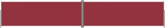 Privacyscherm - zonnescherm - windscherm - maximaal 12 meter - uittrekbaar - 2 meter hoog - rood