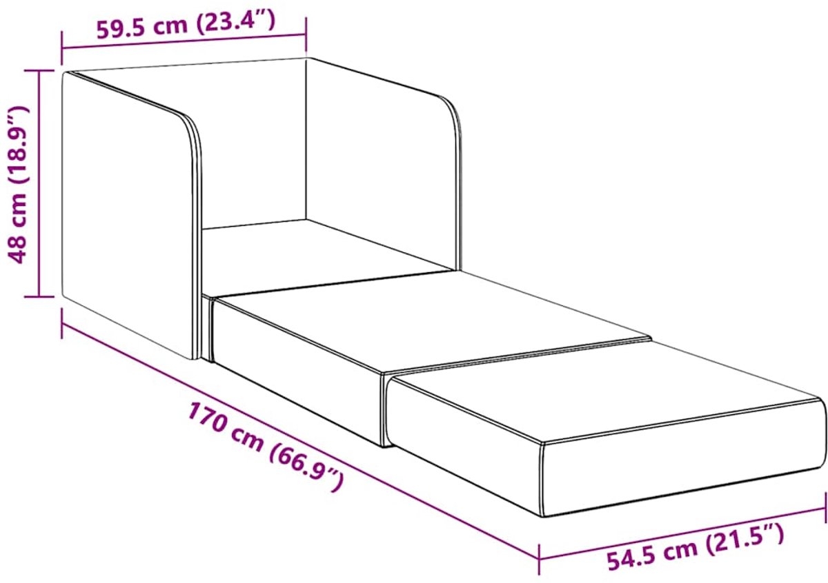 Stoel en slaapstoel - slaapbank - lengte 170 cm - uitklapbaar - stof - donkergrijs - Afbeelding 17