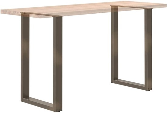 Set van 2 bartafelpoten - tafelpoten - U-vormig - 60x(90-91) cm - staal - naturel - Afbeelding 5